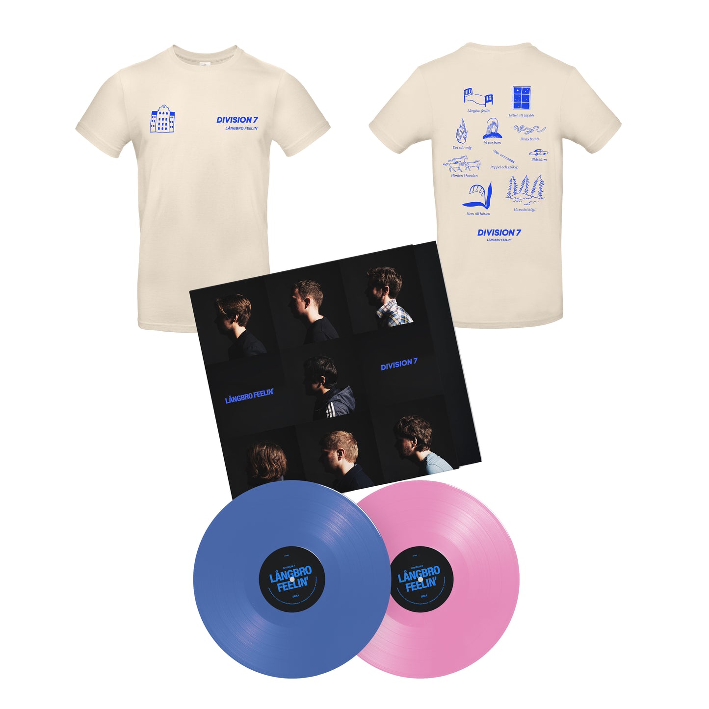 Division 7 - Långbro feelin' - LP och t-shirt bundle (FÖRKÖP)