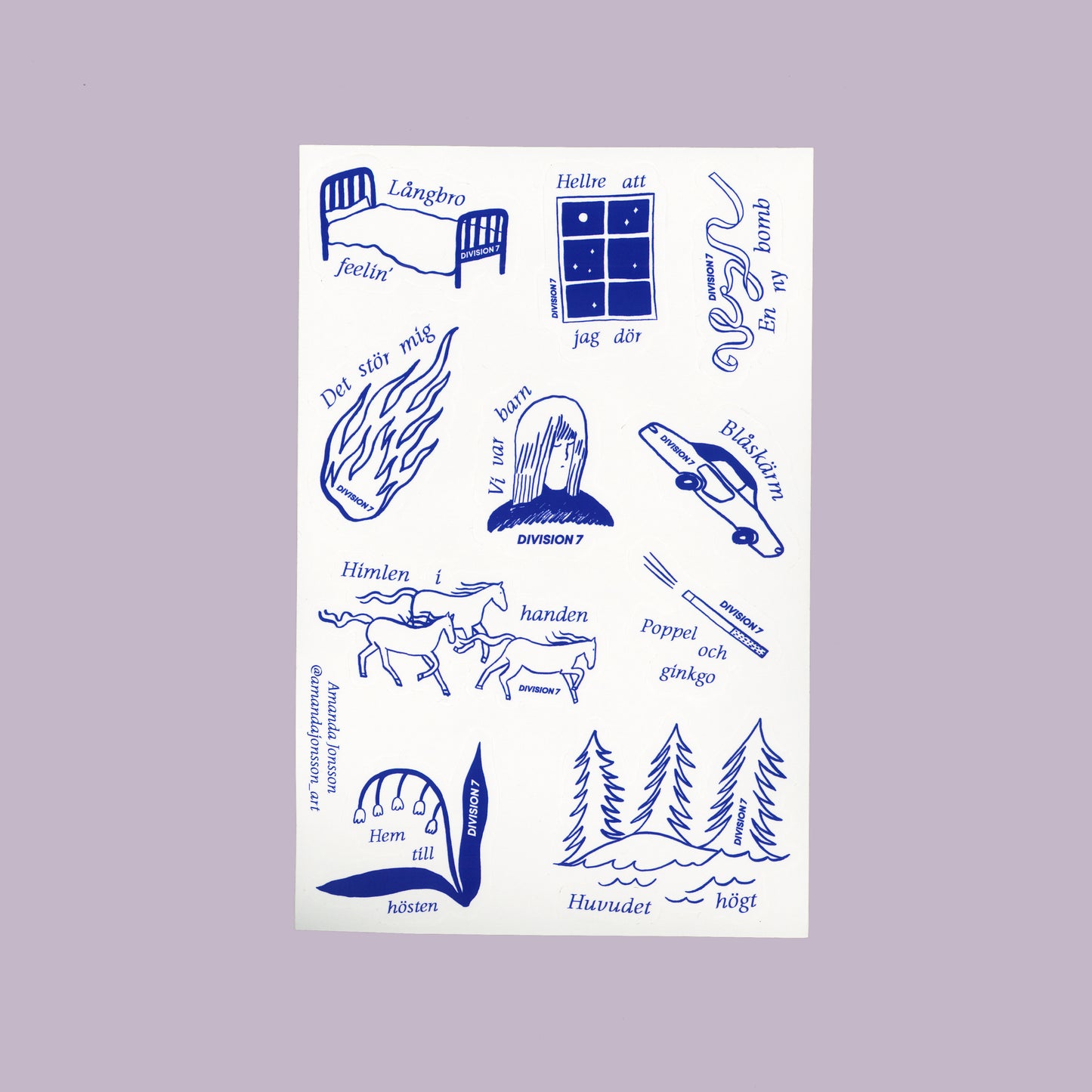 Division 7 - Långbro feelin' - Stickersark (FÖRKÖP)